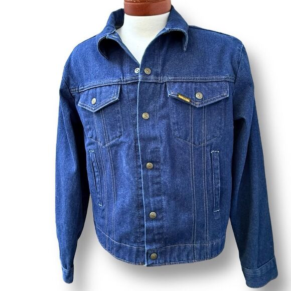 Vintage Saddle King Western Jacket Men 44 Reg Made in USA Snaps Cowboy - Picture 7 of 13